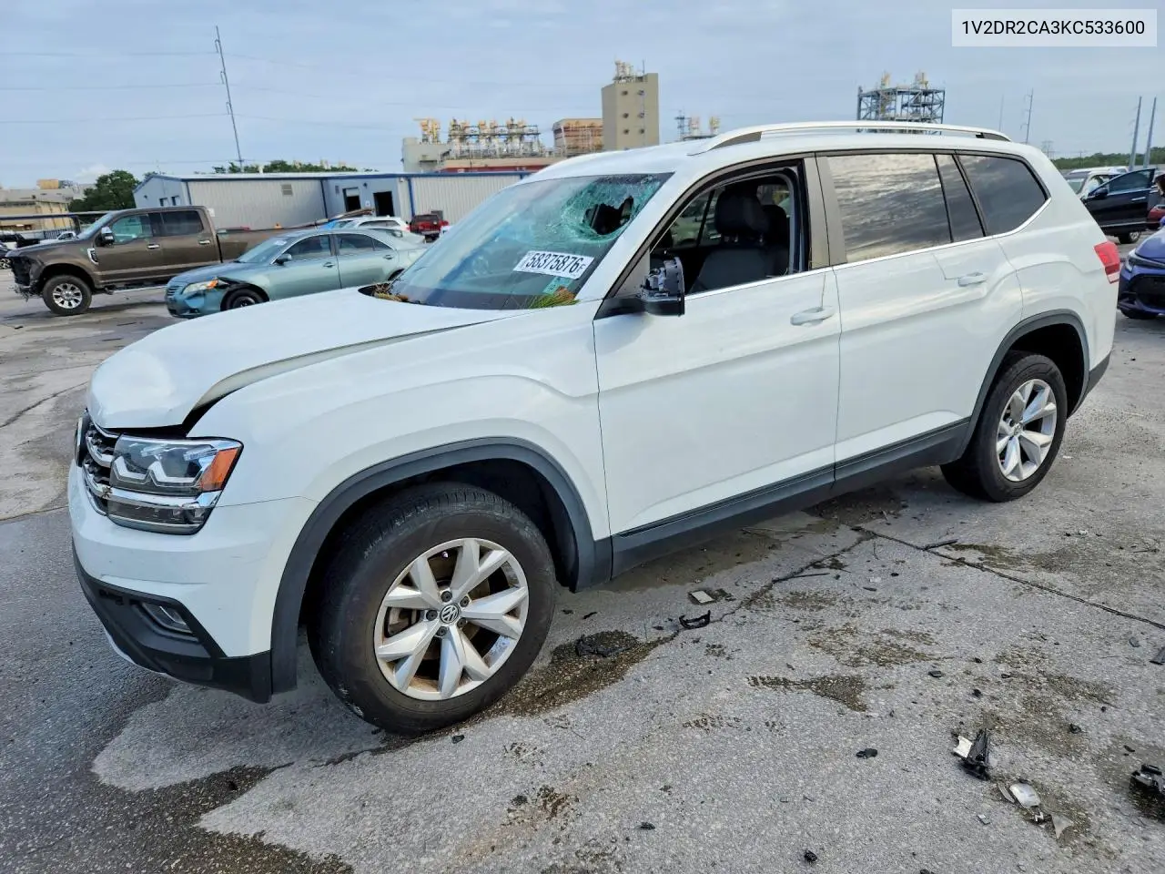 2019 Volkswagen Atlas Se VIN: 1V2DR2CA3KC533600 Lot: 58375876