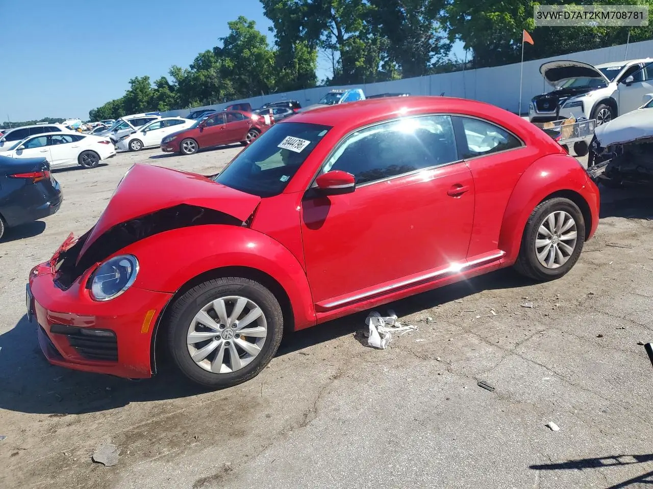 2019 Volkswagen Beetle VIN: 3VWFD7AT2KM708781 Lot: 58444796