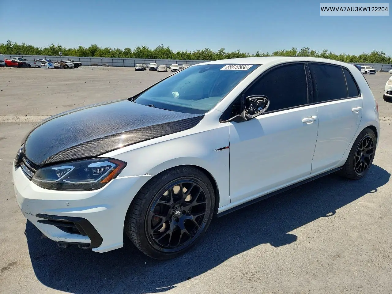 2019 Volkswagen Golf R VIN: WVWVA7AU3KW122204 Lot: 58519566