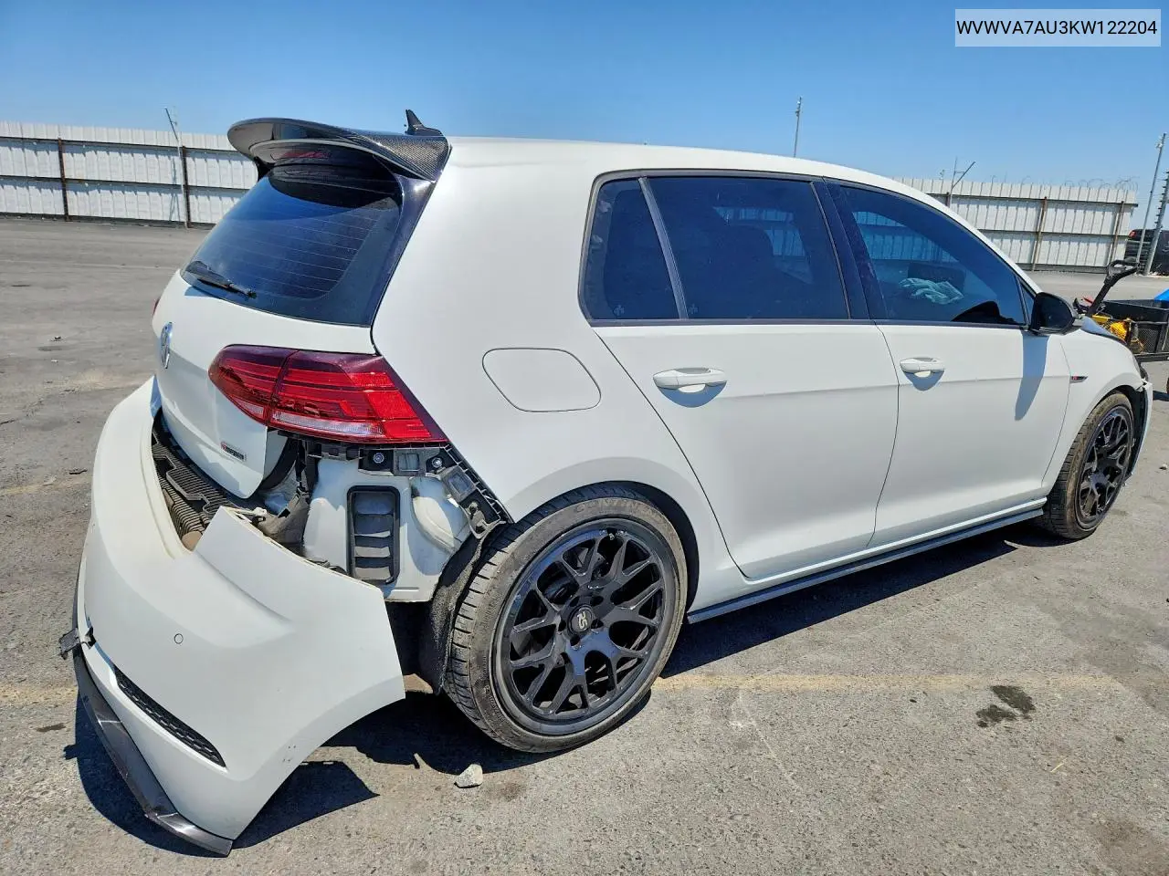 2019 Volkswagen Golf R VIN: WVWVA7AU3KW122204 Lot: 58519566