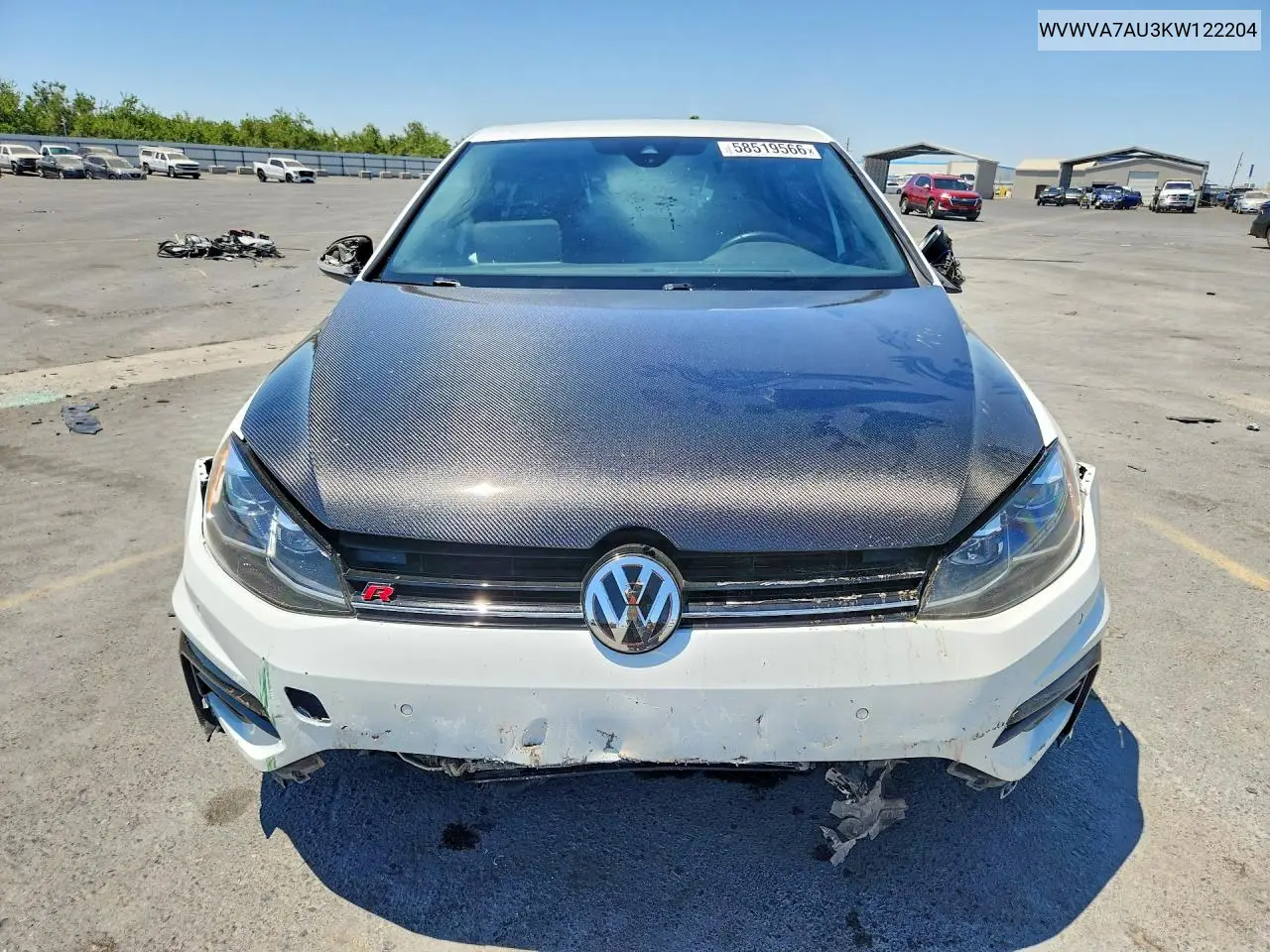 2019 Volkswagen Golf R VIN: WVWVA7AU3KW122204 Lot: 58519566