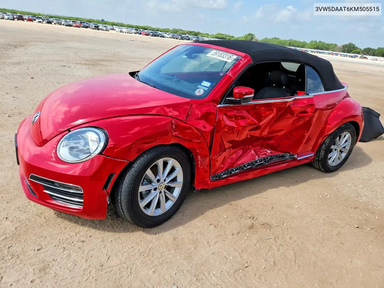 2019 Volkswagen Beetle S VIN: 3VW5DAAT6KM505515 Lot: 59183316