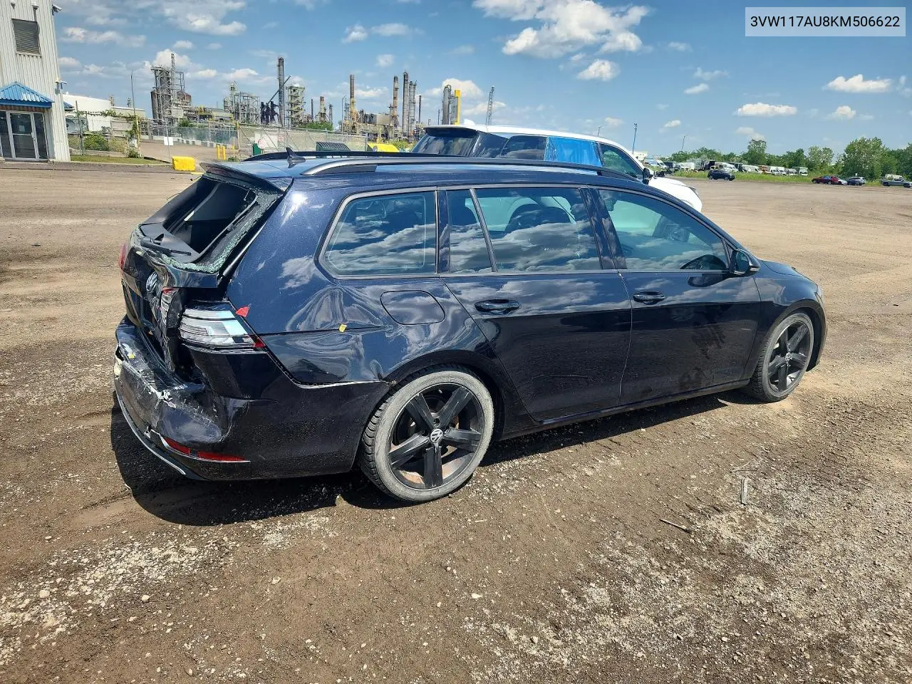 2019 Volkswagen Golf Sportwagen S VIN: 3VW117AU8KM506622 Lot: 60444486