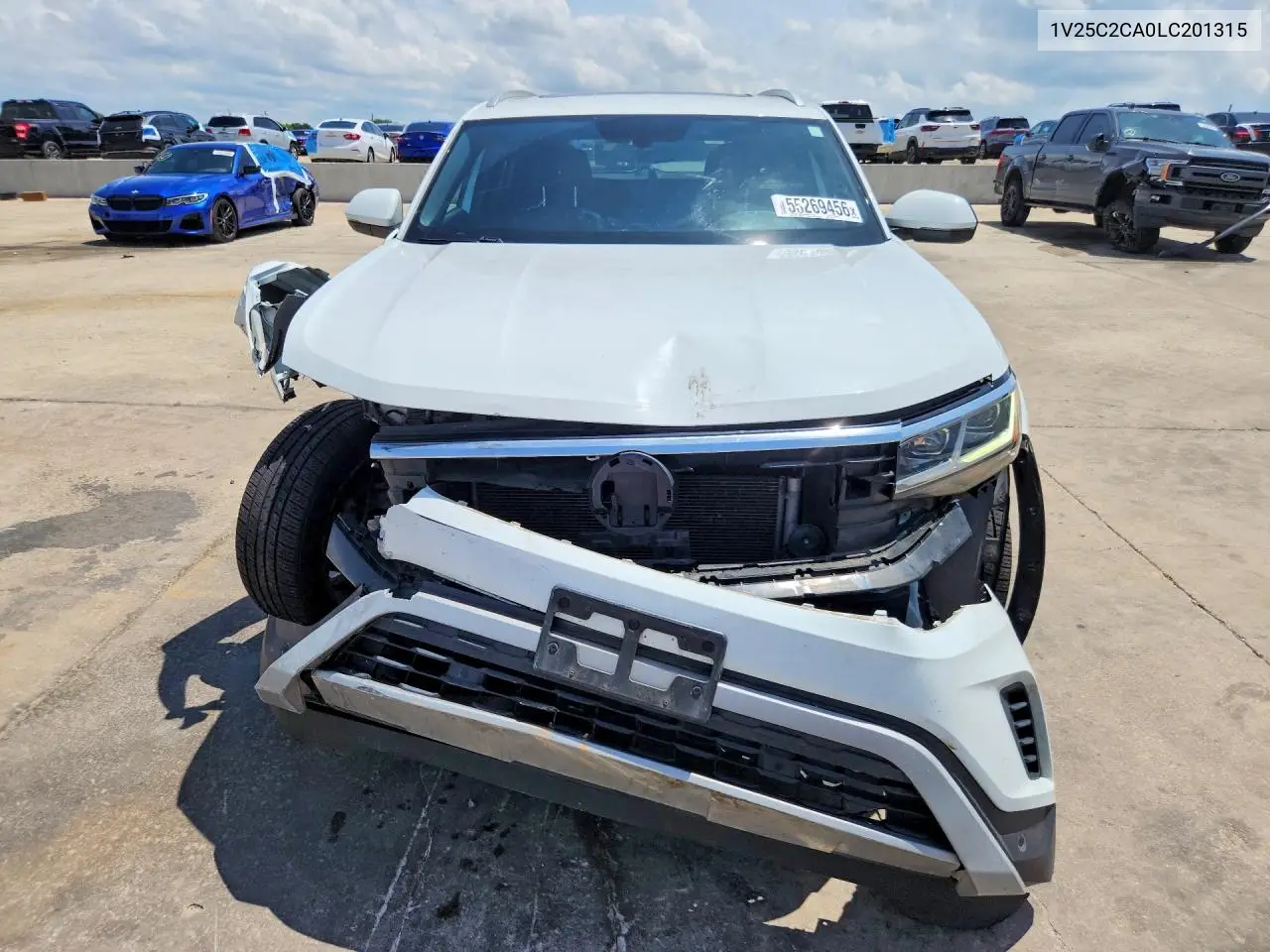 2020 Volkswagen Atlas Cross Sport Se VIN: 1V25C2CA0LC201315 Lot: 55269456