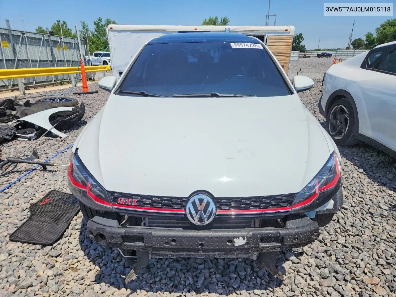 2020 Volkswagen Gti S VIN: 3VW5T7AU0LM015118 Lot: 55574726