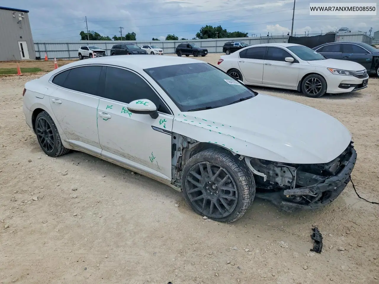 2021 Volkswagen Arteon Se VIN: WVWAR7ANXME008550 Lot: 56493936