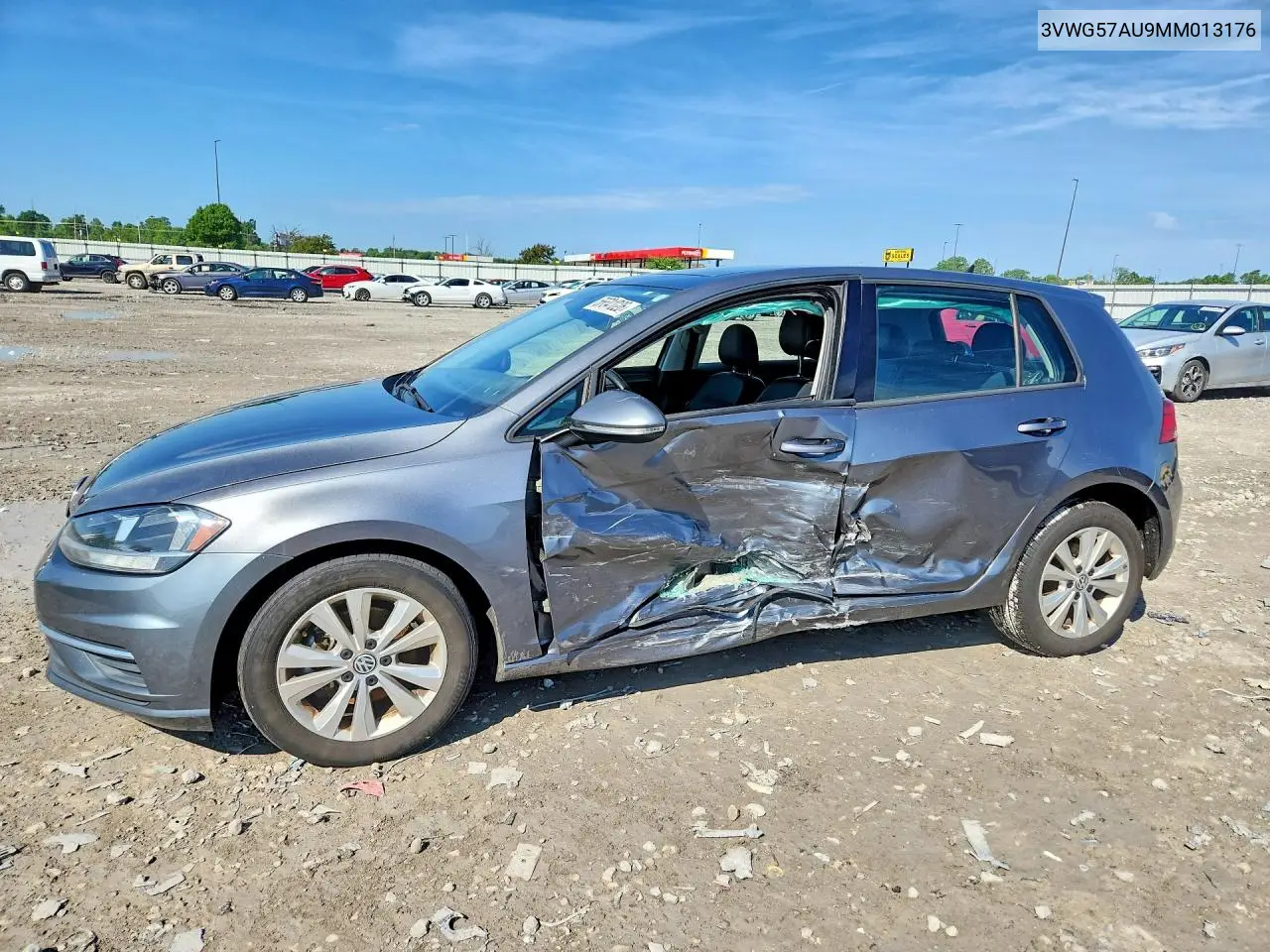 2021 Volkswagen Golf VIN: 3VWG57AU9MM013176 Lot: 56641026