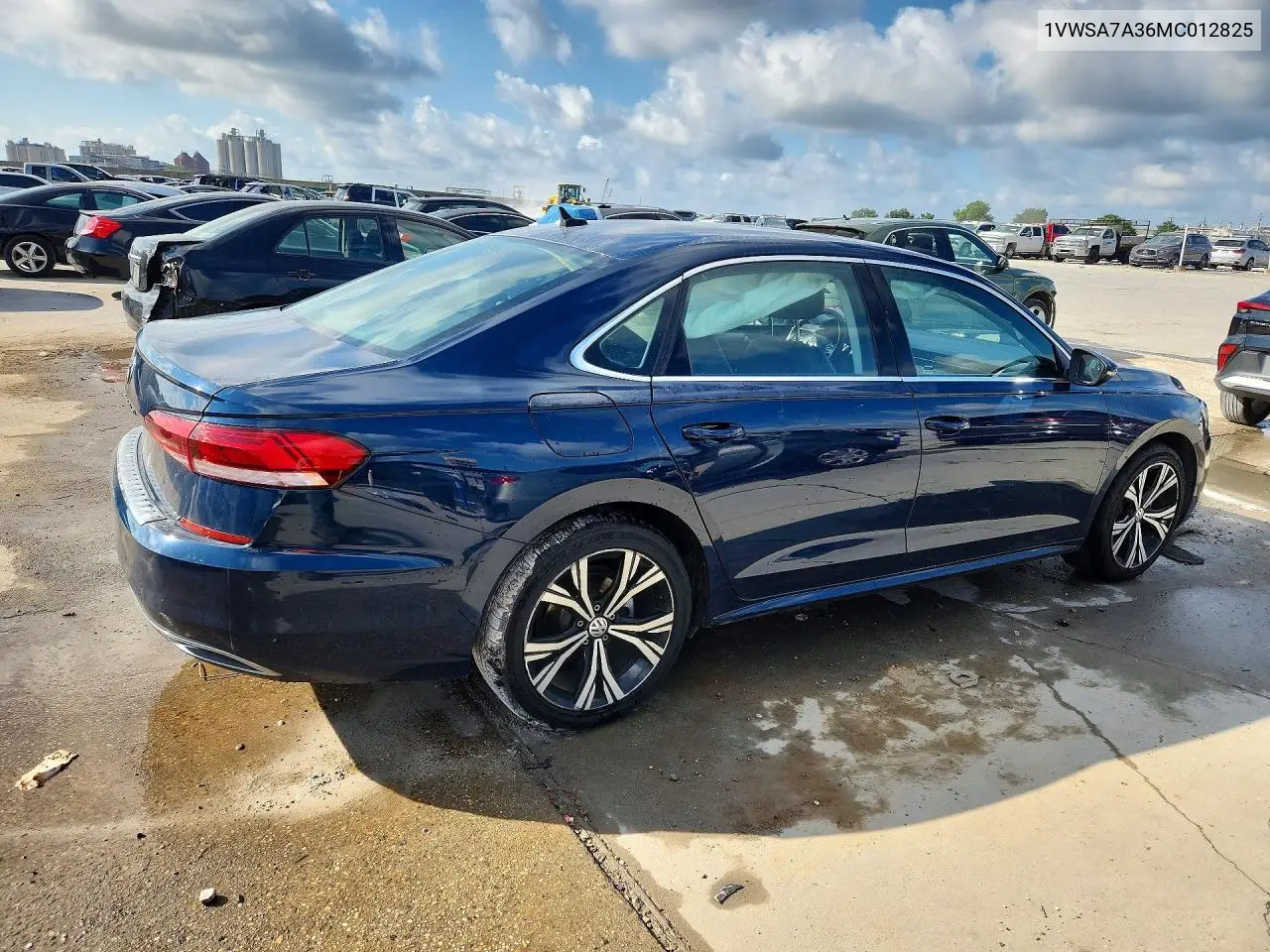 2021 Volkswagen Passat Se VIN: 1VWSA7A36MC012825 Lot: 56696116