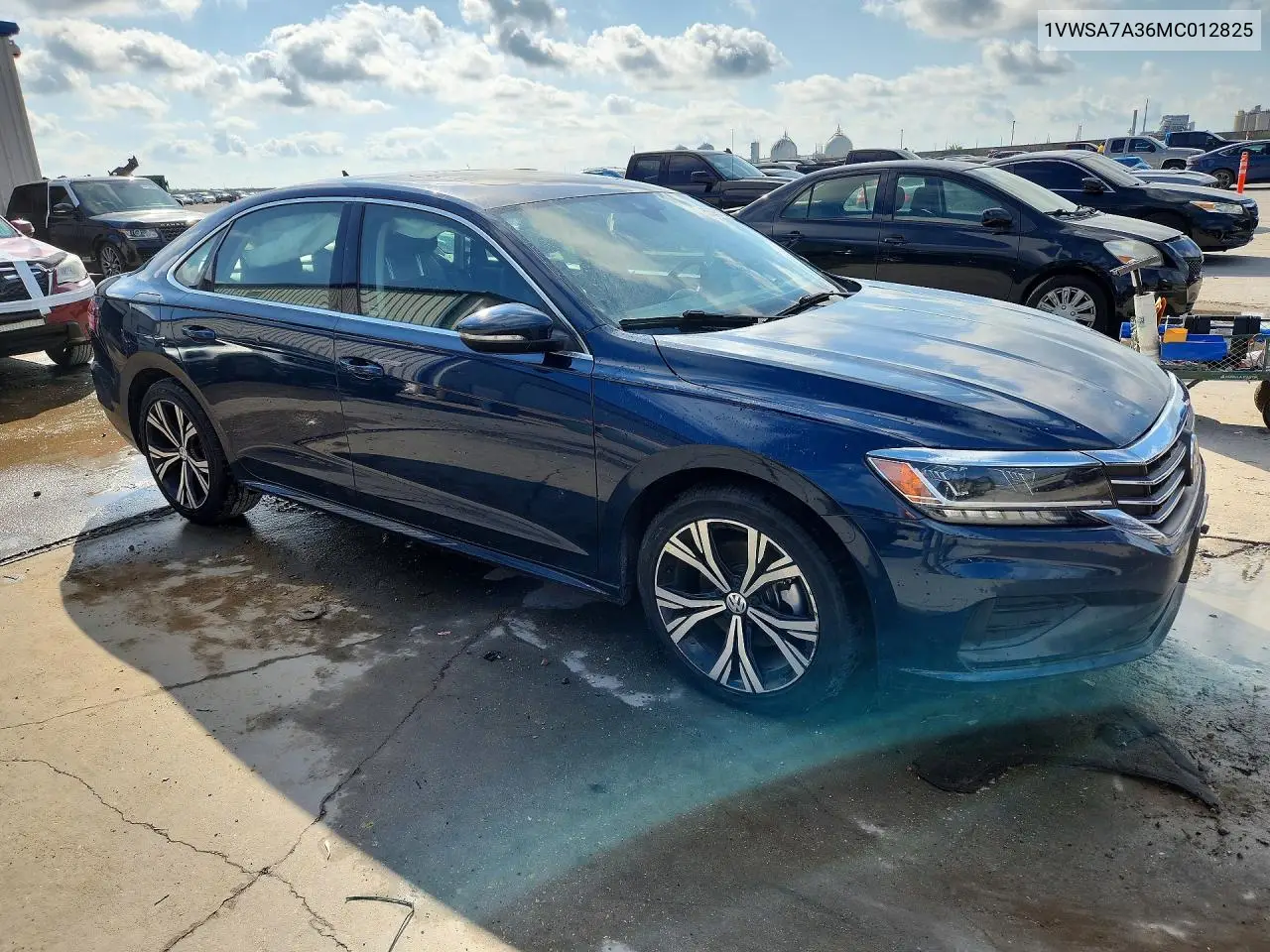 2021 Volkswagen Passat Se VIN: 1VWSA7A36MC012825 Lot: 56696116