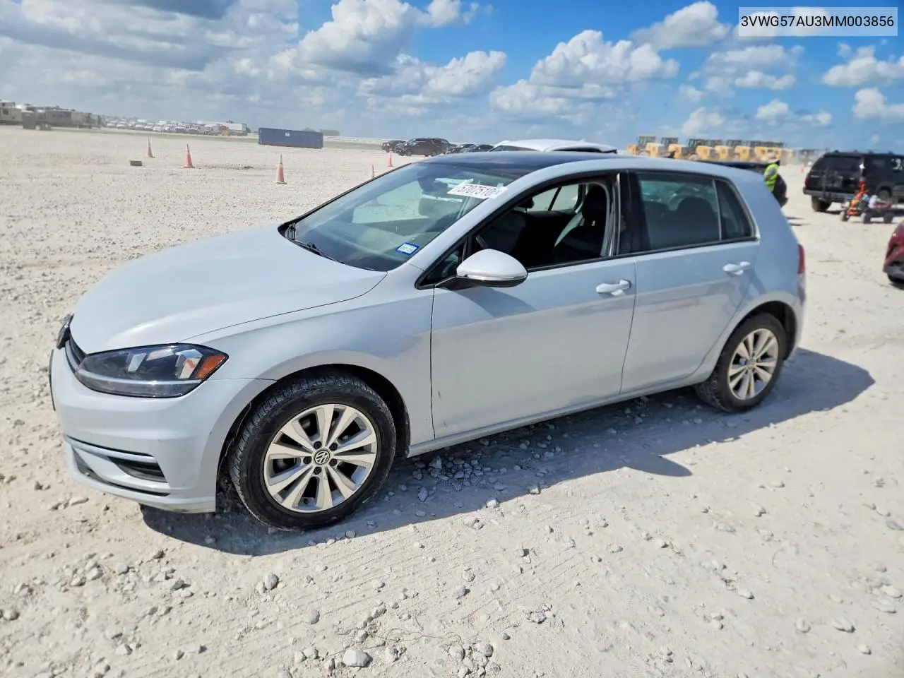 2021 Volkswagen Golf VIN: 3VWG57AU3MM003856 Lot: 57075106