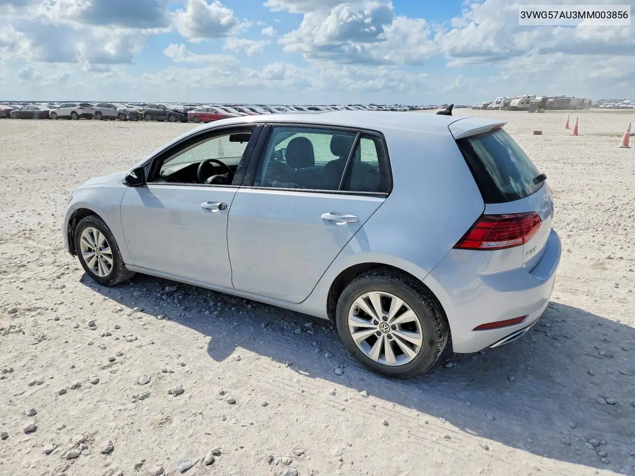 2021 Volkswagen Golf VIN: 3VWG57AU3MM003856 Lot: 57075106