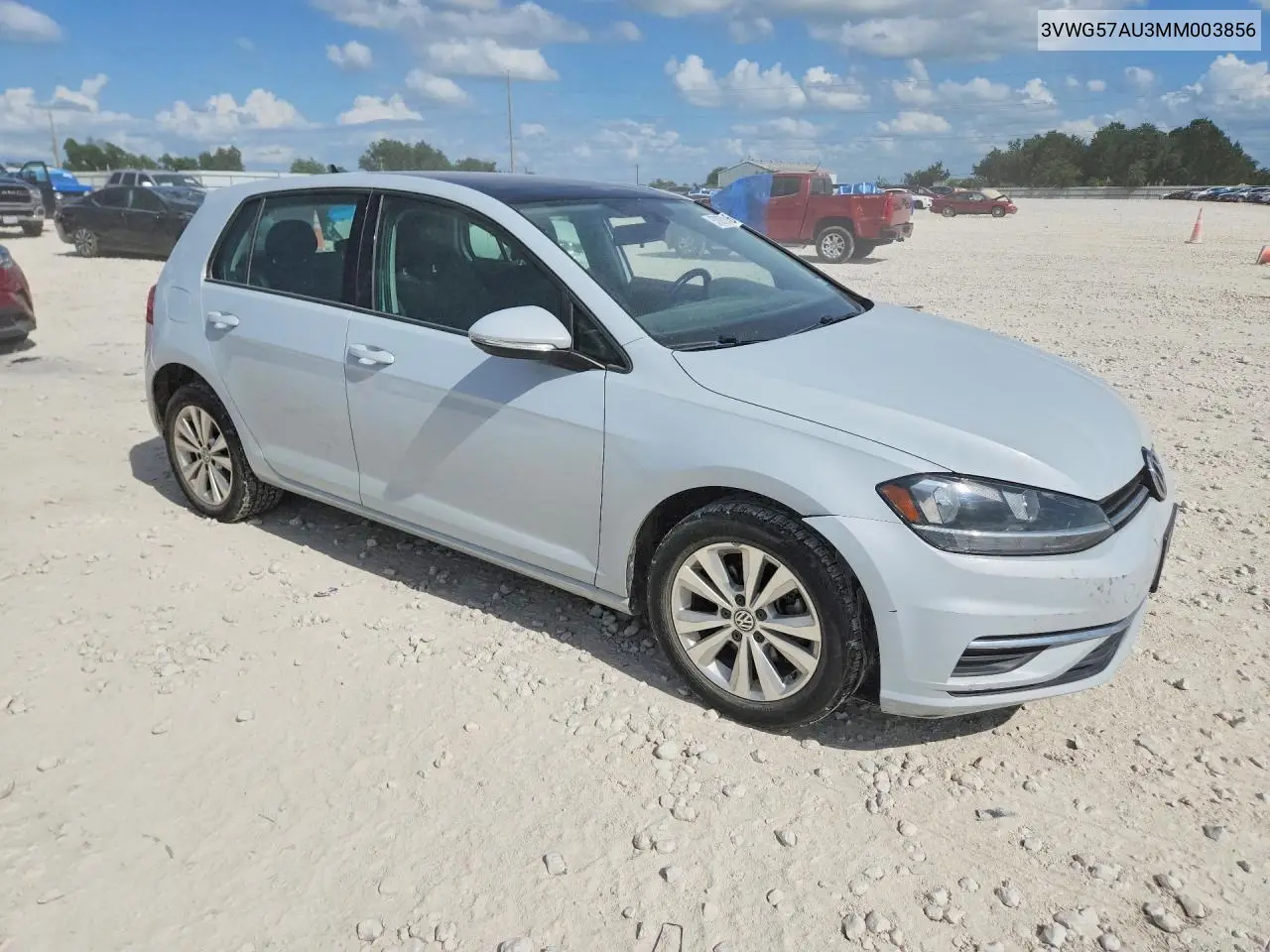 2021 Volkswagen Golf VIN: 3VWG57AU3MM003856 Lot: 57075106