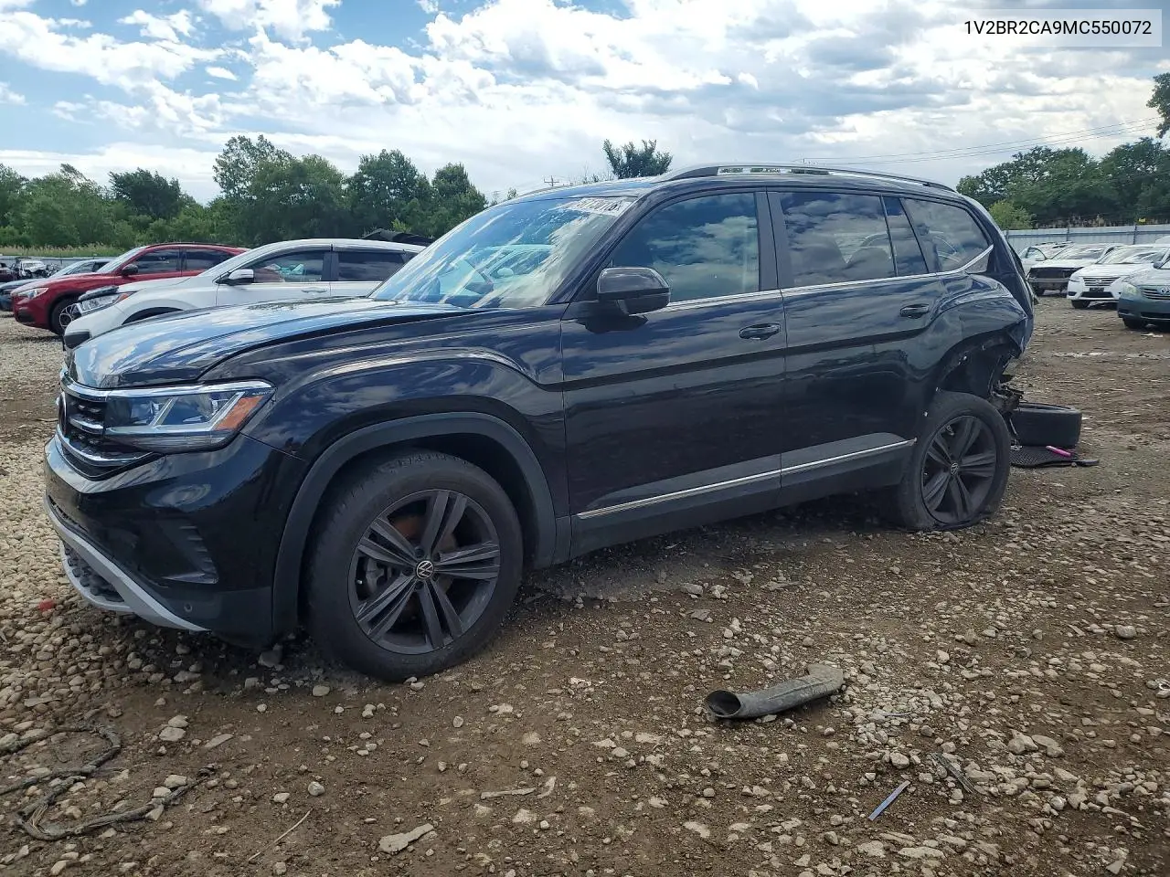 2021 Volkswagen Atlas Sel VIN: 1V2BR2CA9MC550072 Lot: 57130186