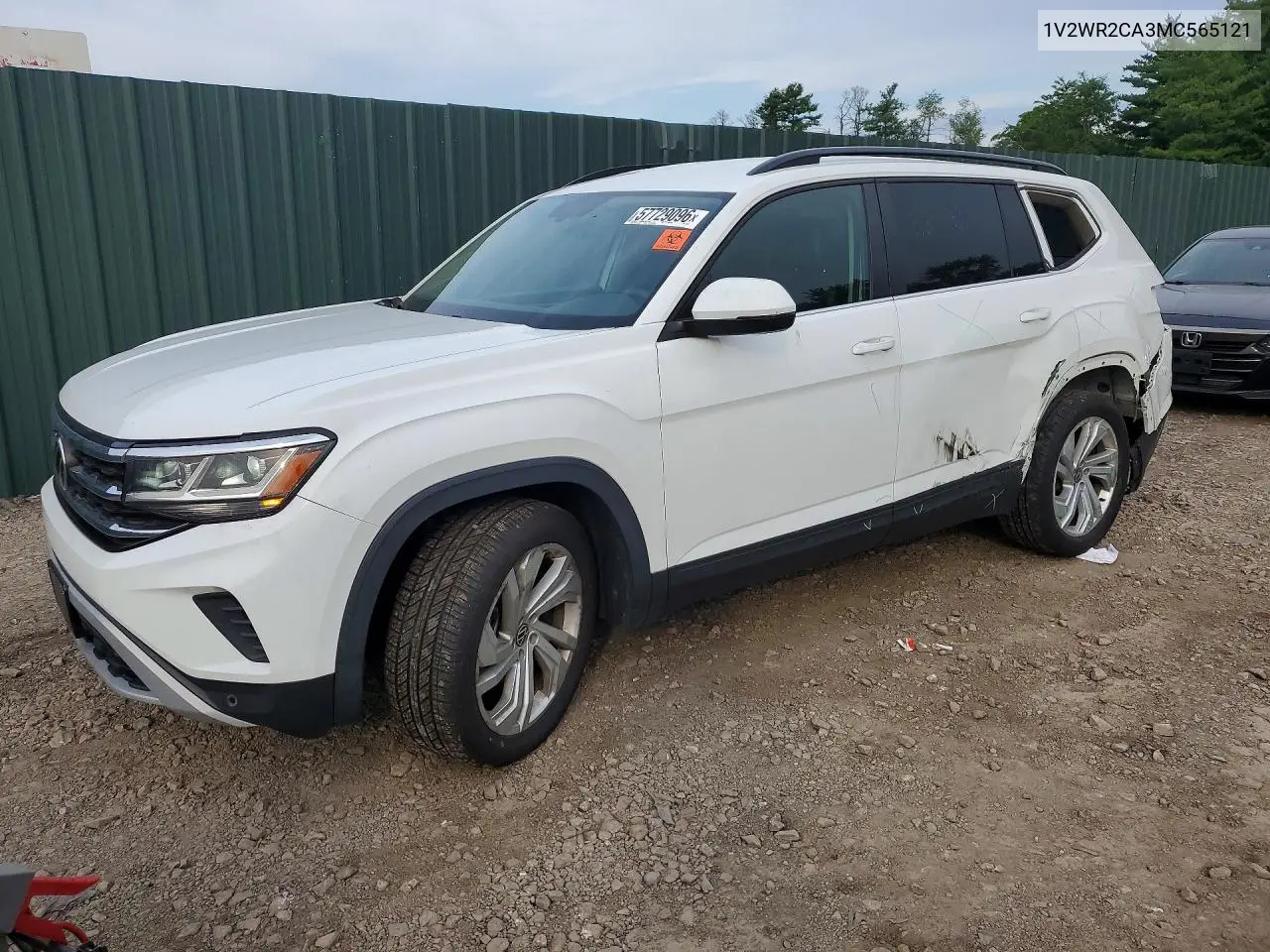 2021 Volkswagen Atlas Se VIN: 1V2WR2CA3MC565121 Lot: 57729096