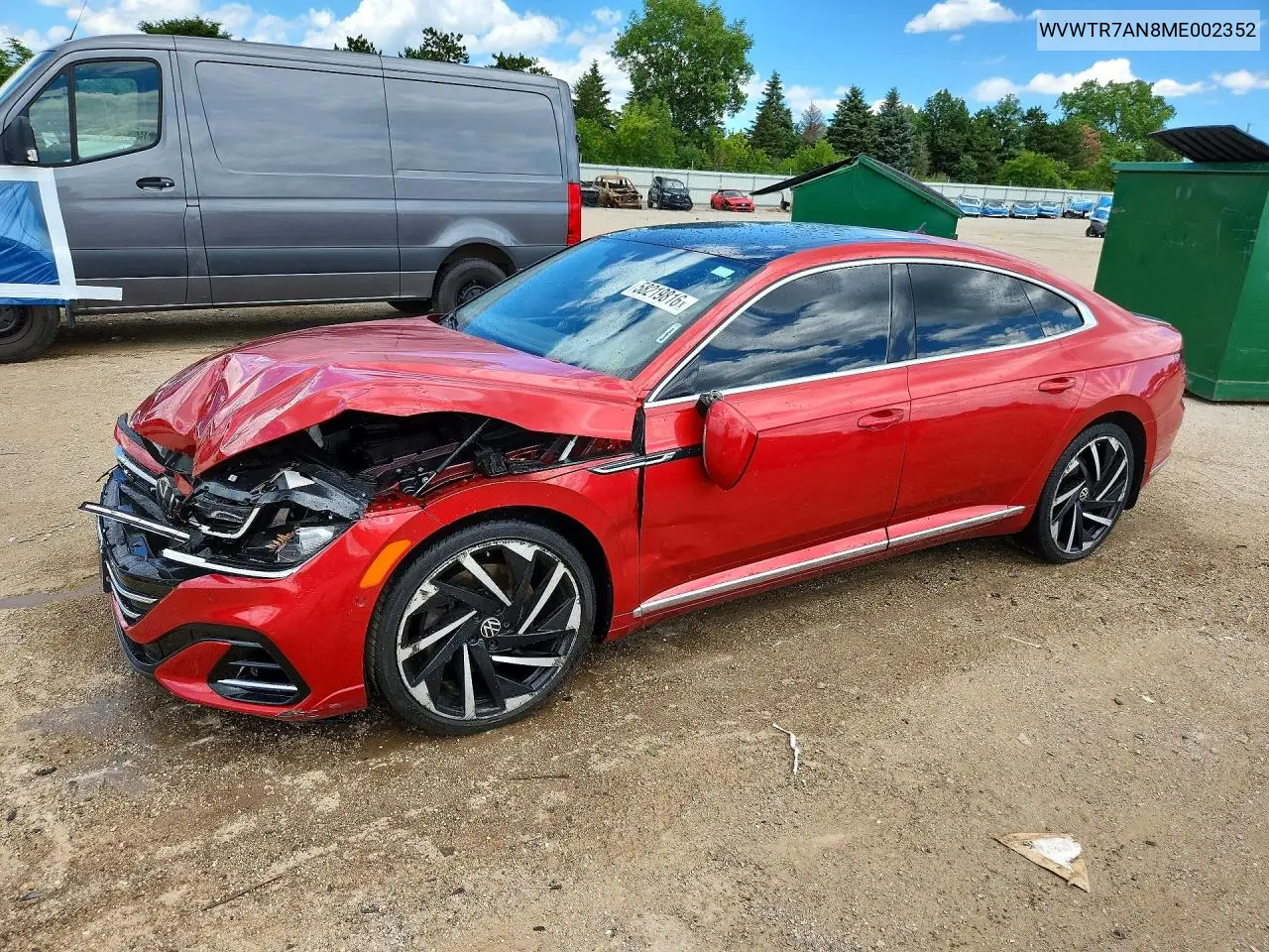 2021 Volkswagen Arteon Sel Premium R-Line VIN: WVWTR7AN8ME002352 Lot: 58219816