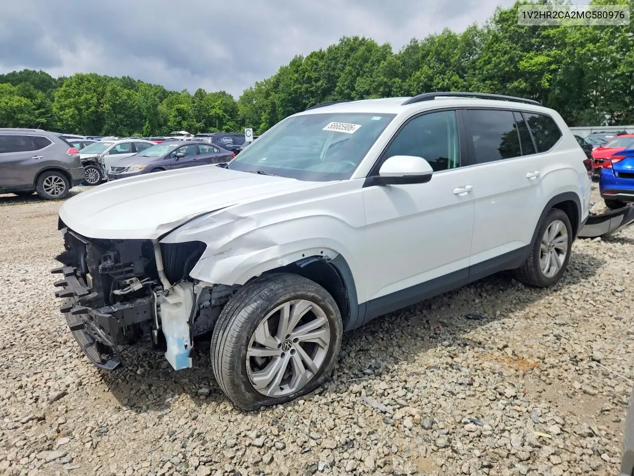 2021 Volkswagen Atlas Se VIN: 1V2HR2CA2MC580976 Lot: 58685906