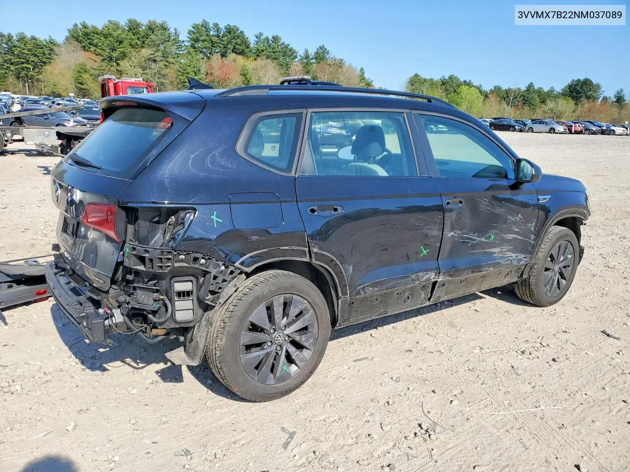 2022 Volkswagen Taos S VIN: 3VVMX7B22NM037089 Lot: 50044396