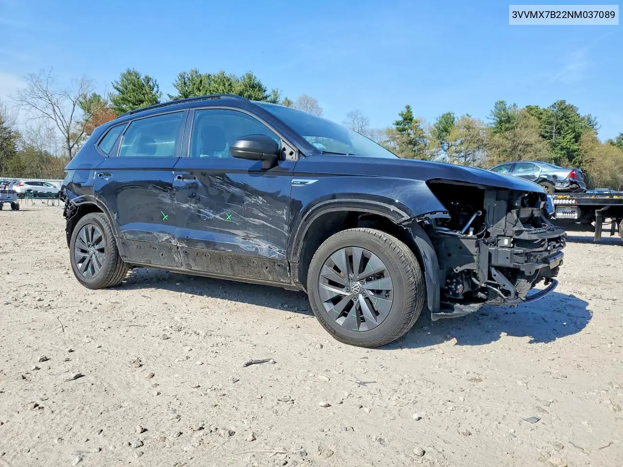 2022 Volkswagen Taos S VIN: 3VVMX7B22NM037089 Lot: 50044396