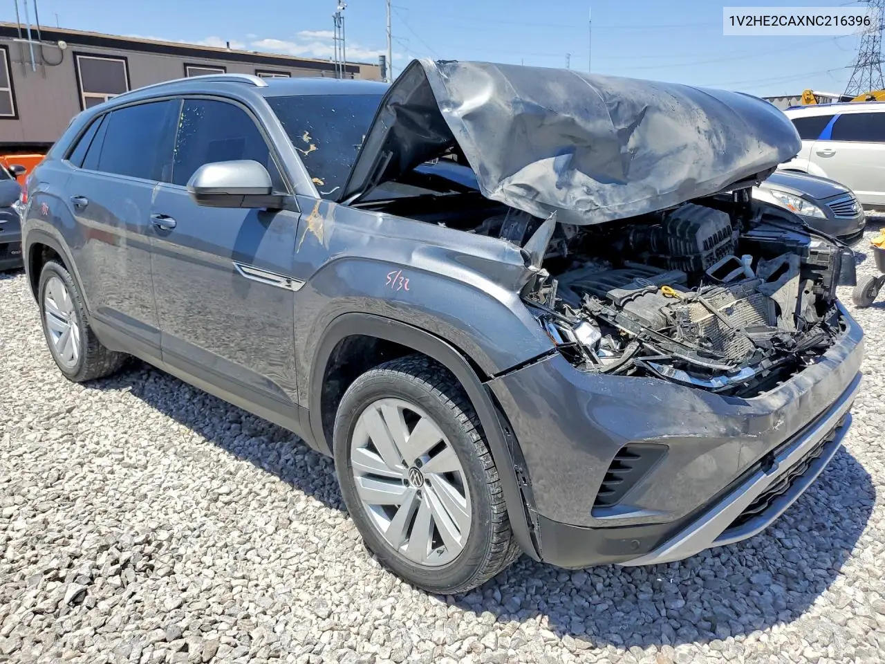 2022 Volkswagen Atlas Cross Sport Se VIN: 1V2HE2CAXNC216396 Lot: 53891826