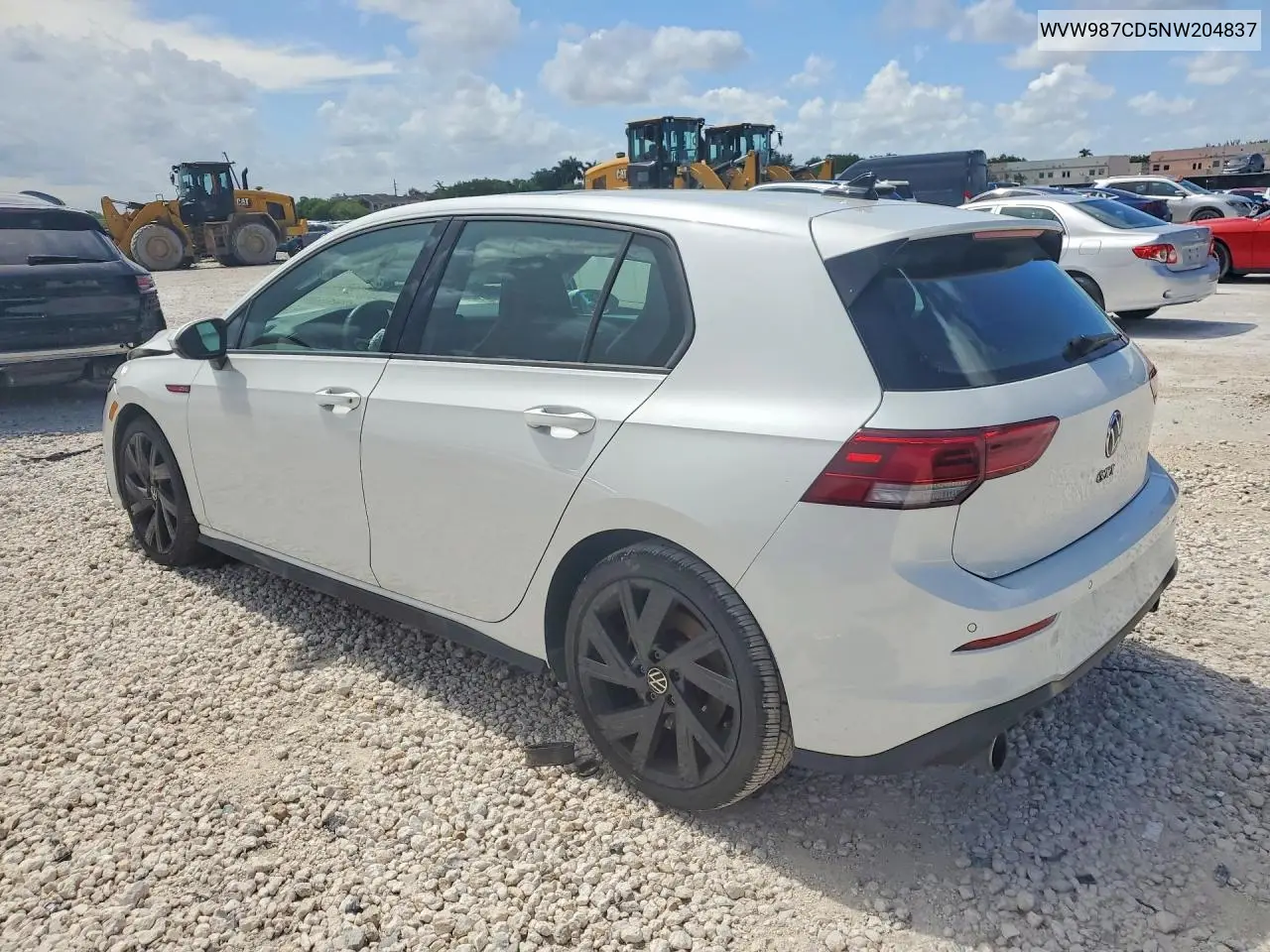 2022 Volkswagen Gti Se VIN: WVW987CD5NW204837 Lot: 54842906