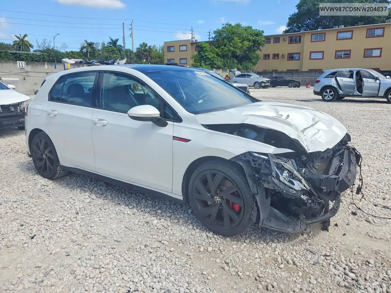 2022 Volkswagen Gti Se VIN: WVW987CD5NW204837 Lot: 54842906