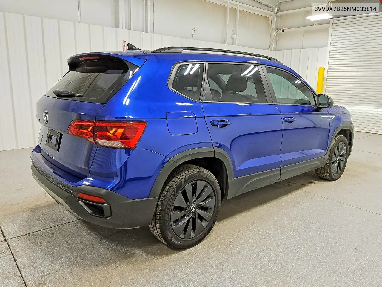 2022 Volkswagen Taos S VIN: 3VVDX7B25NM033814 Lot: 56507946