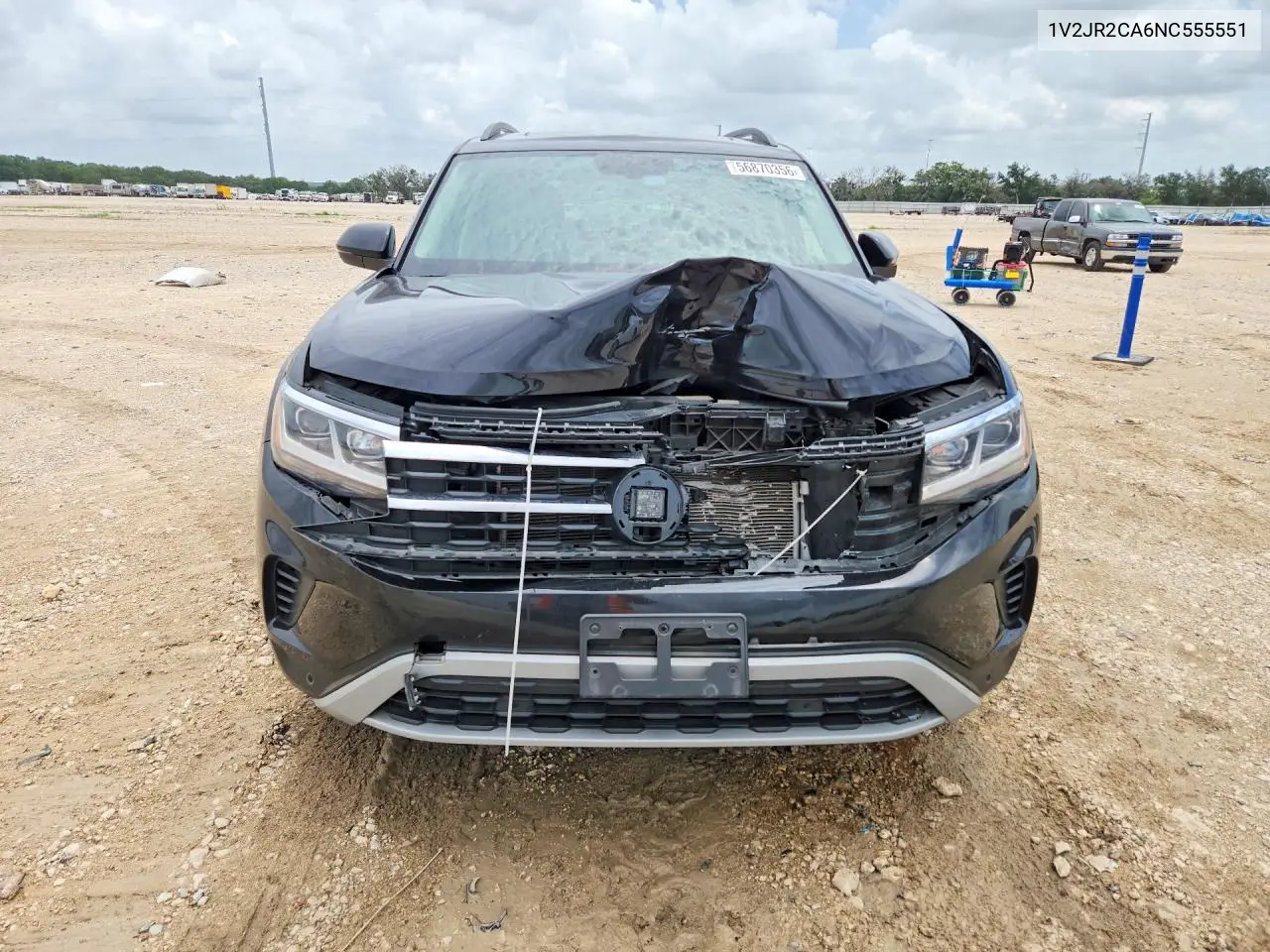2022 Volkswagen Atlas Se VIN: 1V2JR2CA6NC555551 Lot: 56870356