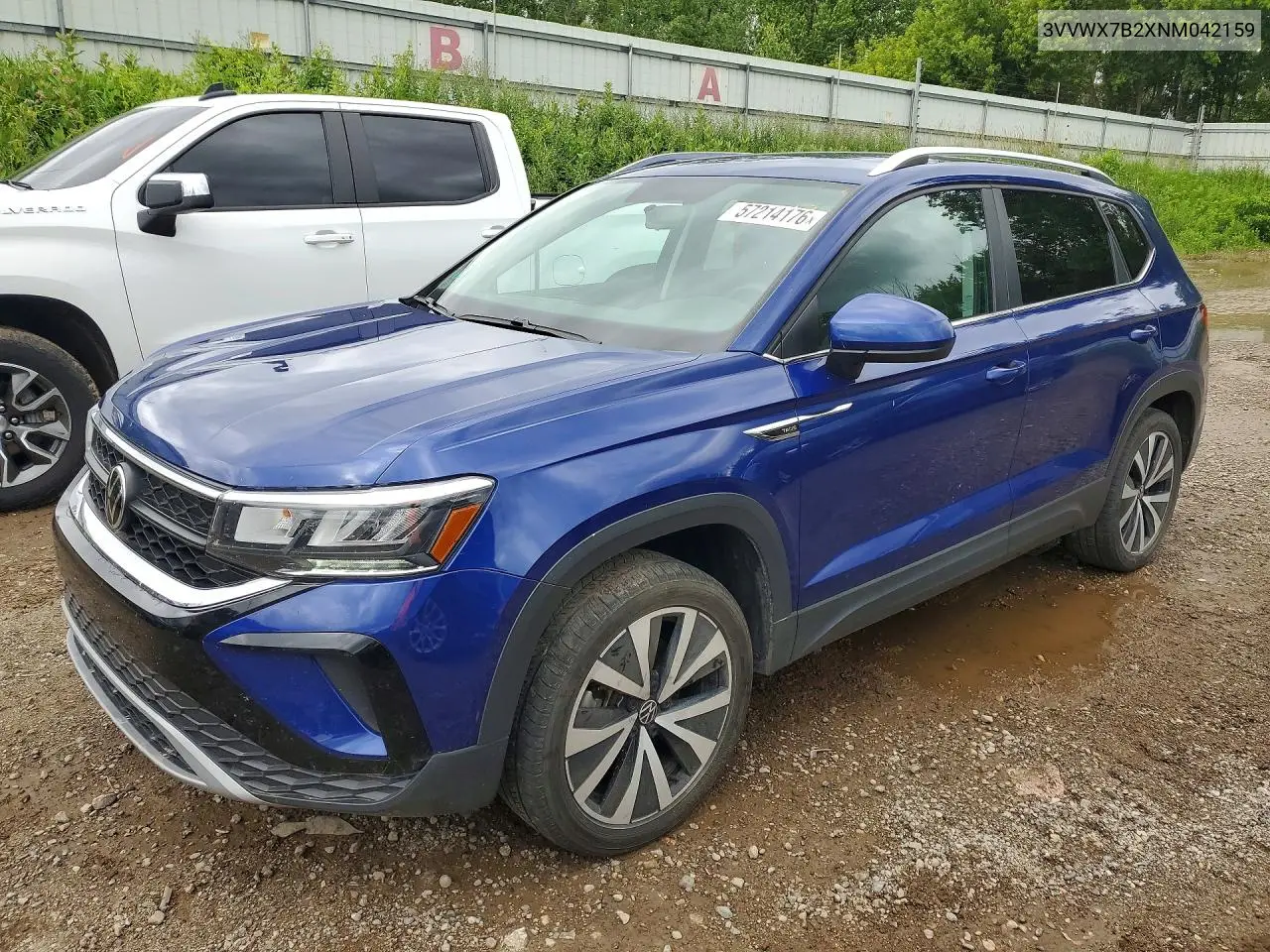 2022 Volkswagen Taos Se VIN: 3VVWX7B2XNM042159 Lot: 57214176