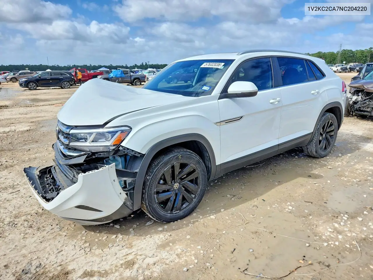 2022 Volkswagen Atlas Cross Sport Se VIN: 1V2KC2CA7NC204220 Lot: 57632036
