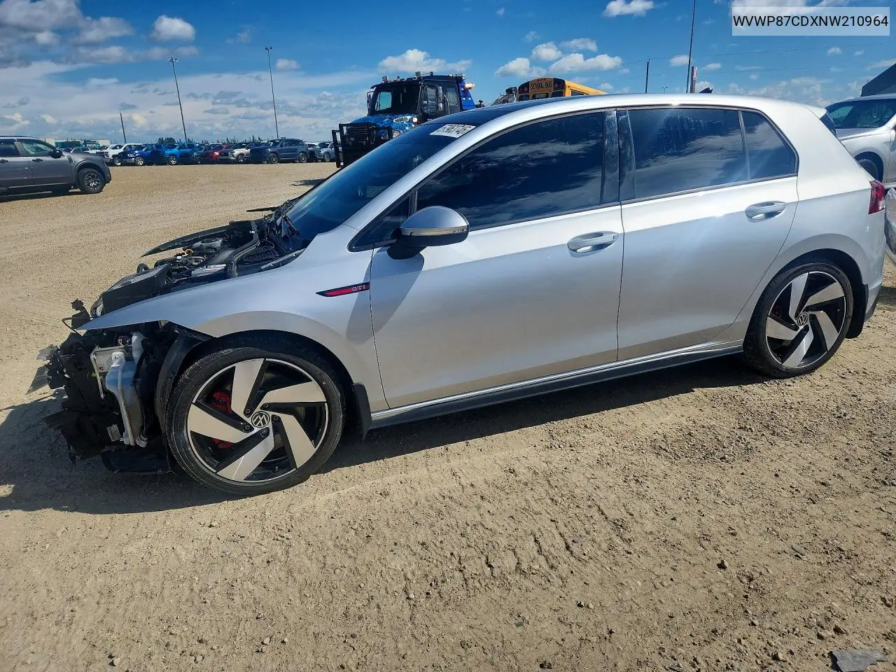 2022 Volkswagen Gti VIN: WVWP87CDXNW210964 Lot: 57963746