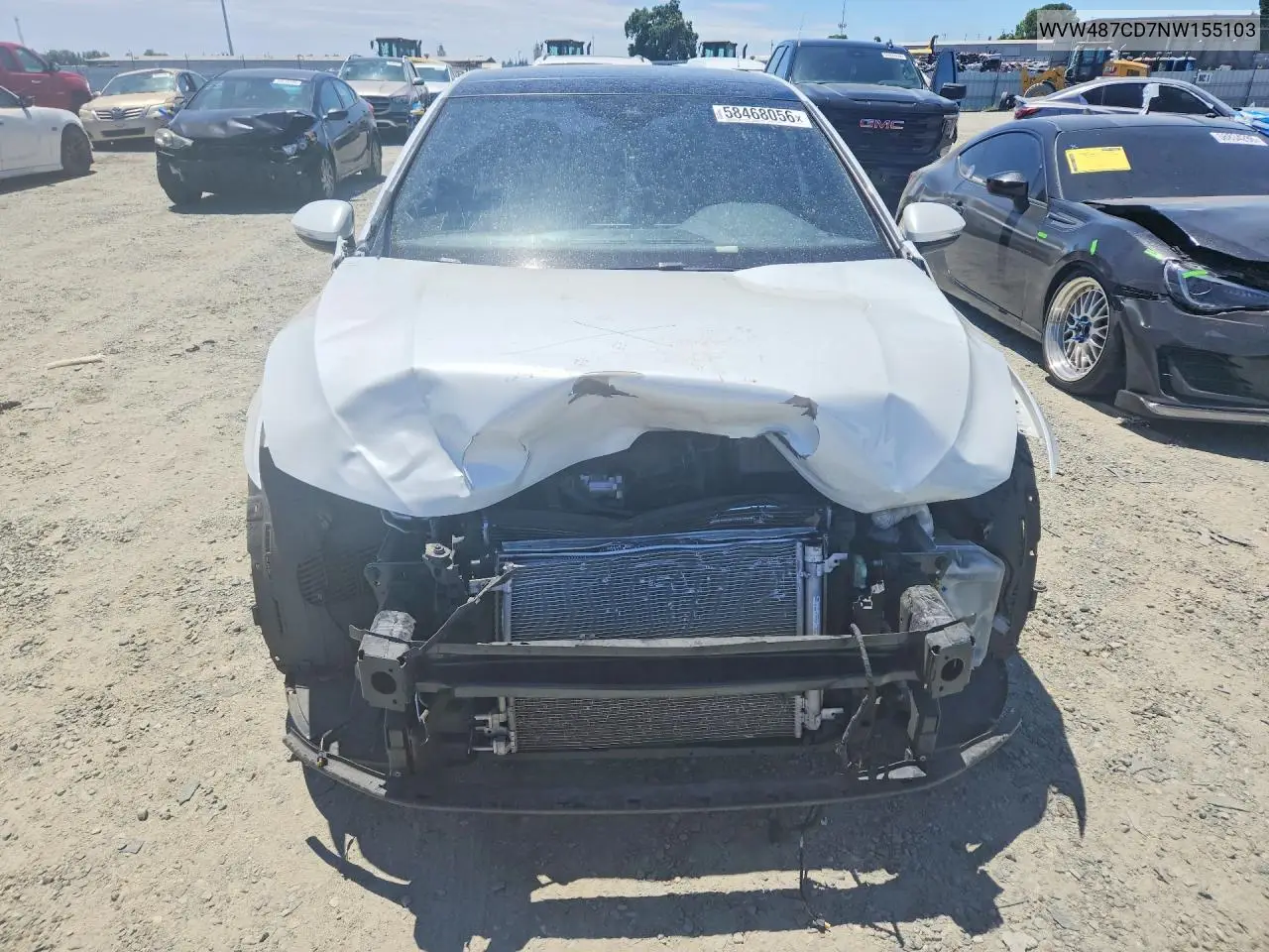 2022 Volkswagen Gti Se VIN: WVW487CD7NW155103 Lot: 58468056