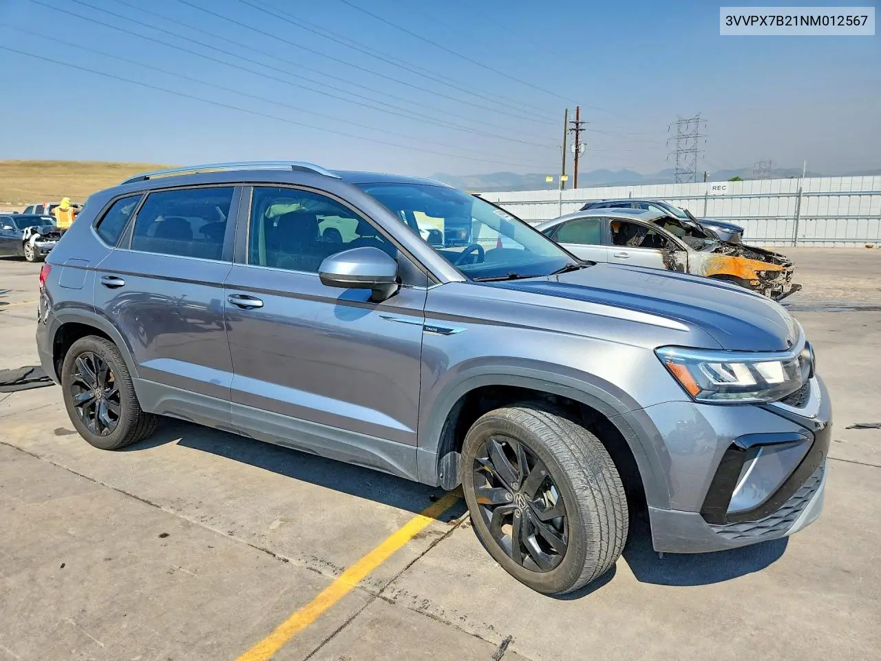 2022 Volkswagen Taos Se Iq Drive VIN: 3VVPX7B21NM012567 Lot: 58699986