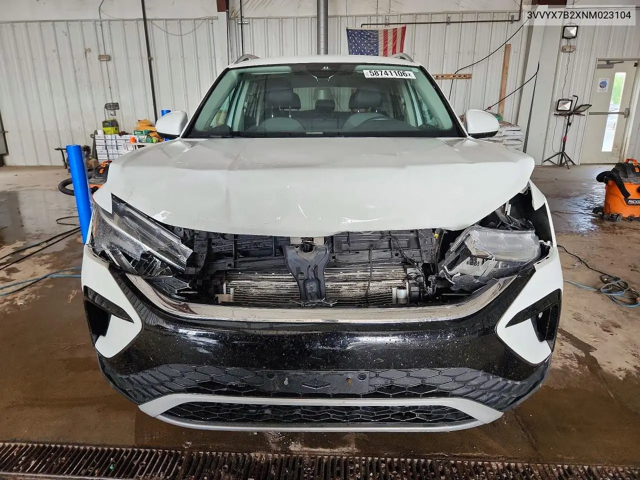2022 Volkswagen Taos Se VIN: 3VVYX7B2XNM023104 Lot: 58741106