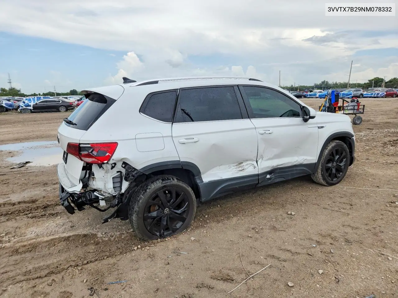 2022 Volkswagen Taos Se VIN: 3VVTX7B29NM078332 Lot: 58986536