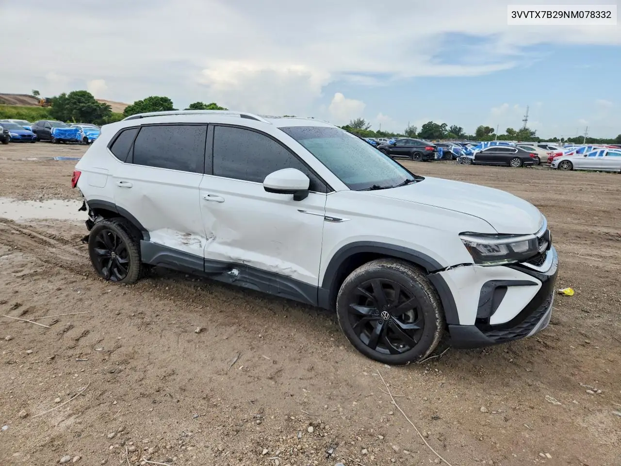 2022 Volkswagen Taos Se VIN: 3VVTX7B29NM078332 Lot: 58986536