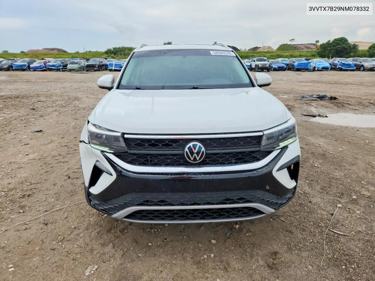 2022 Volkswagen Taos Se VIN: 3VVTX7B29NM078332 Lot: 58986536