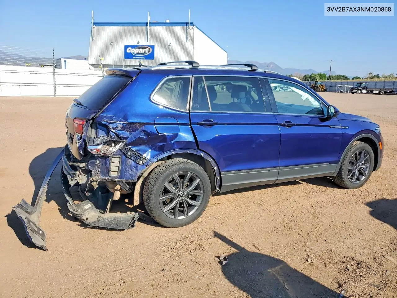 2022 Volkswagen Tiguan Se VIN: 3VV2B7AX3NM020868 Lot: 59785526