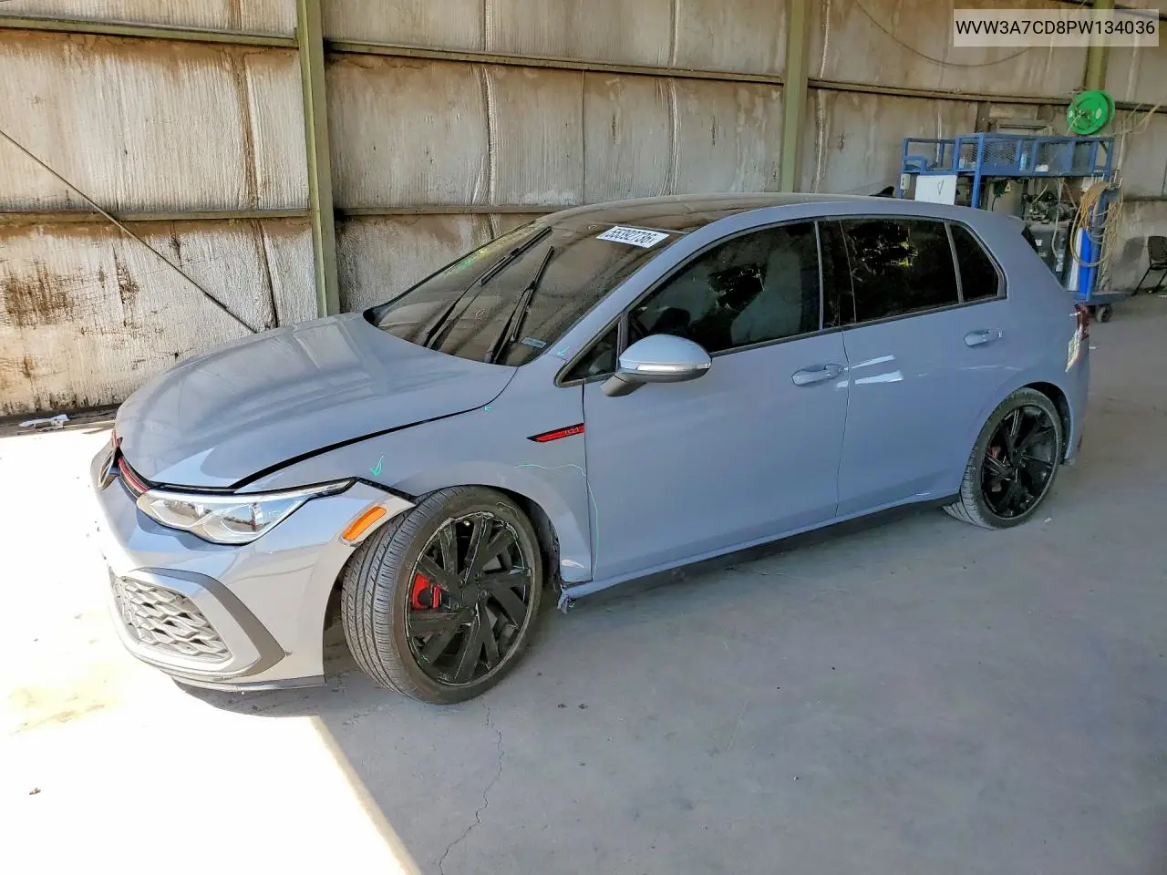 2023 Volkswagen Gti Se VIN: WVW3A7CD8PW134036 Lot: 55392736