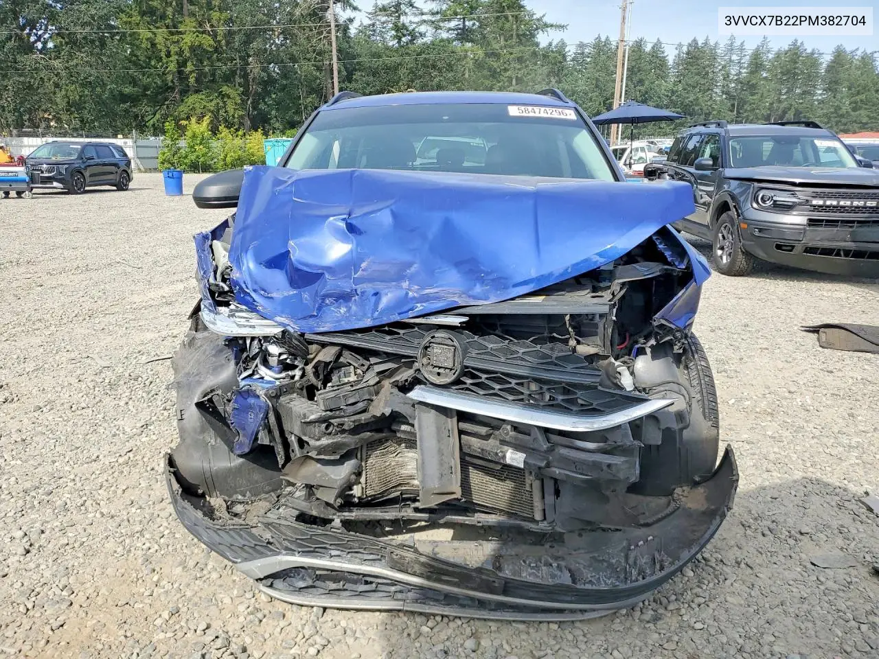2023 Volkswagen Taos S VIN: 3VVCX7B22PM382704 Lot: 58474296