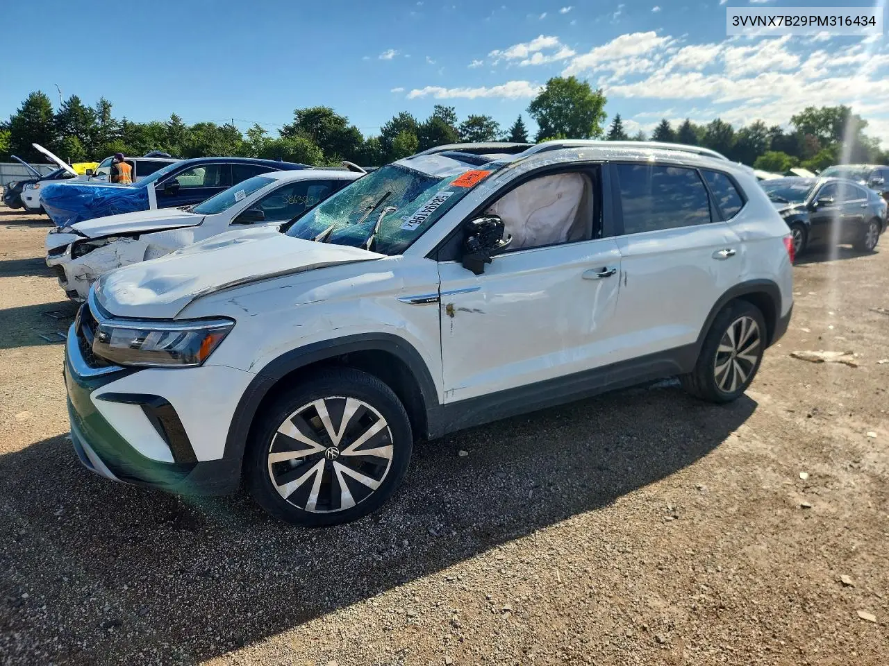 2023 Volkswagen Taos Se VIN: 3VVNX7B29PM316434 Lot: 58494196