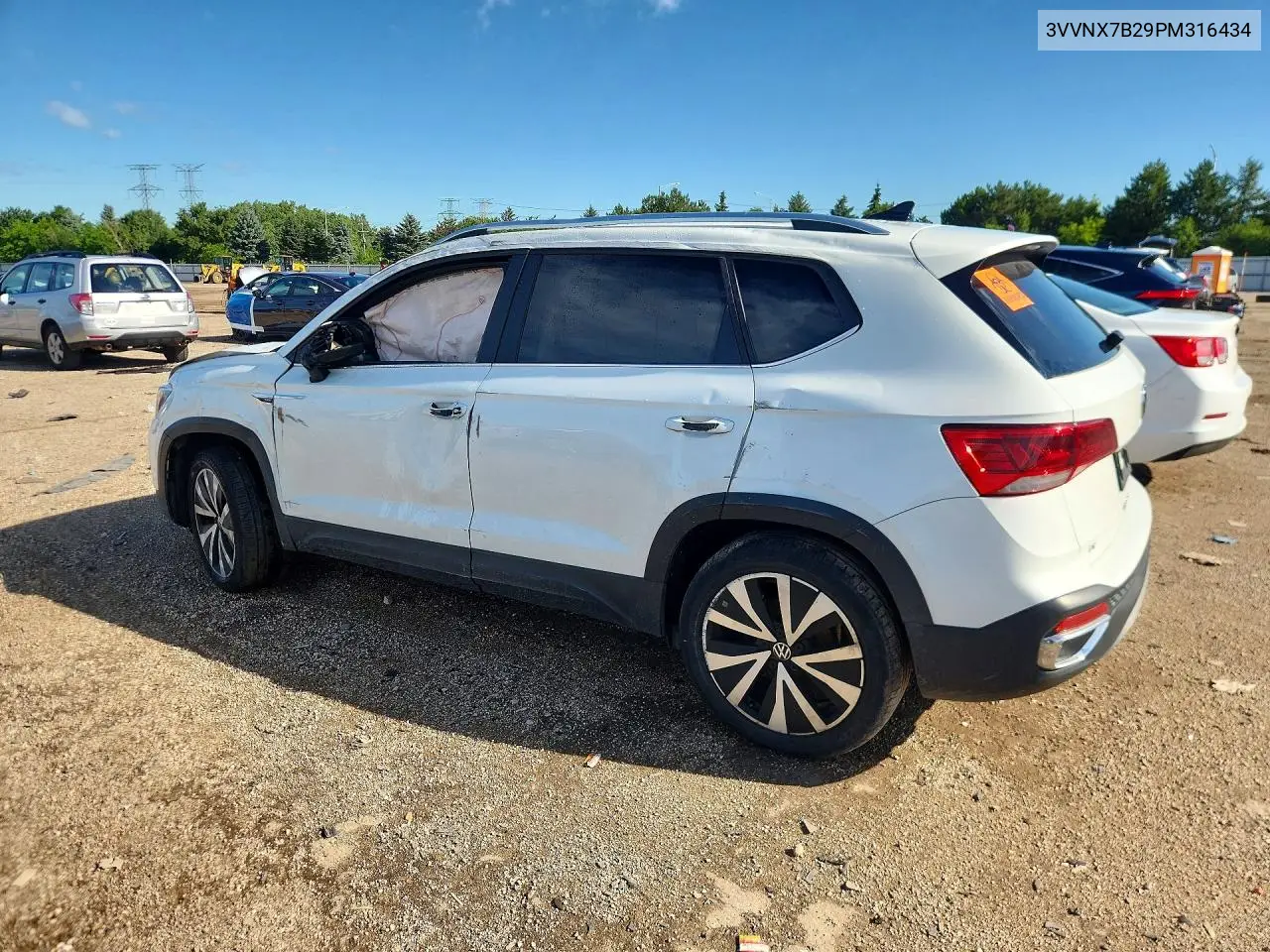 2023 Volkswagen Taos Se VIN: 3VVNX7B29PM316434 Lot: 58494196