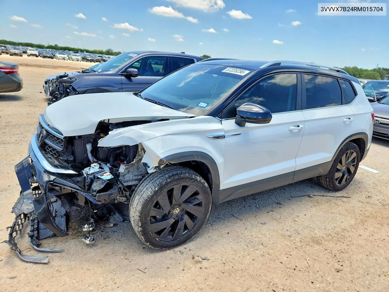 2024 Volkswagen Taos Se VIN: 3VVVX7B24RM015704 Lot: 57225256