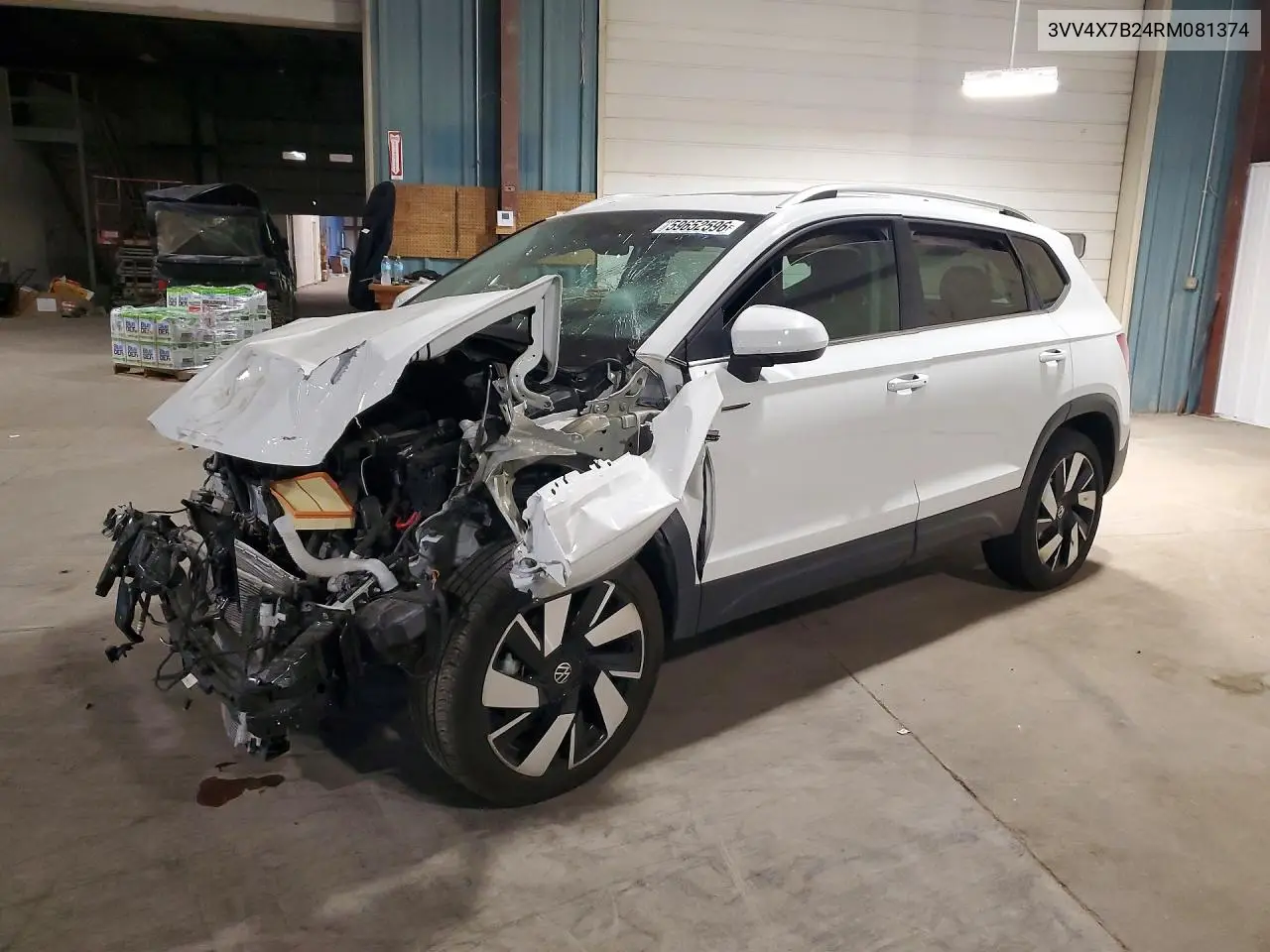 2024 Volkswagen Taos Sel VIN: 3VV4X7B24RM081374 Lot: 59652596