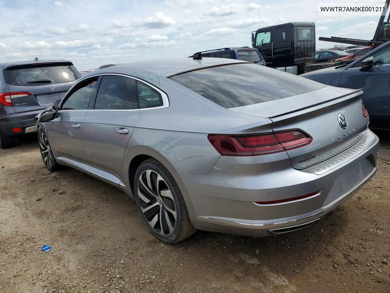 2019 Volkswagen Arteon Sel Premium VIN: WVWTR7AN0KE001211 Lot: 50958696