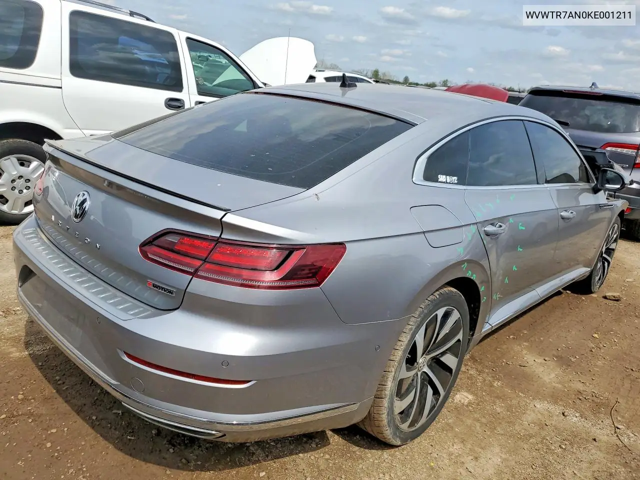 2019 Volkswagen Arteon Sel Premium VIN: WVWTR7AN0KE001211 Lot: 50958696