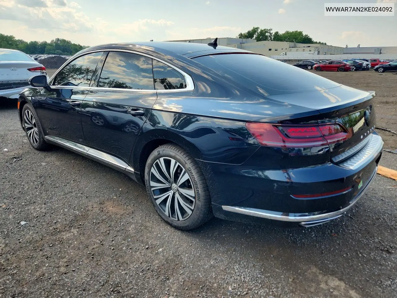2019 Volkswagen Arteon Se VIN: WVWAR7AN2KE024092 Lot: 57517416
