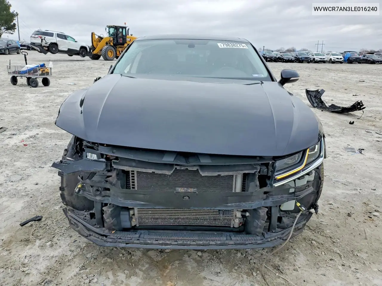 2020 Volkswagen Arteon Sel VIN: WVWCR7AN3LE016240 Lot: 79838275