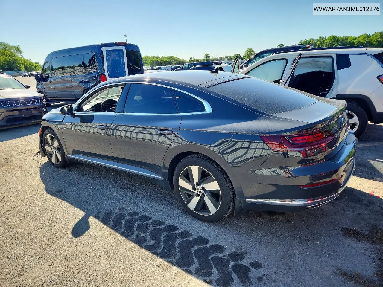 2021 Volkswagen Arteon Se VIN: WVWAR7AN3ME012276 Lot: 54918926