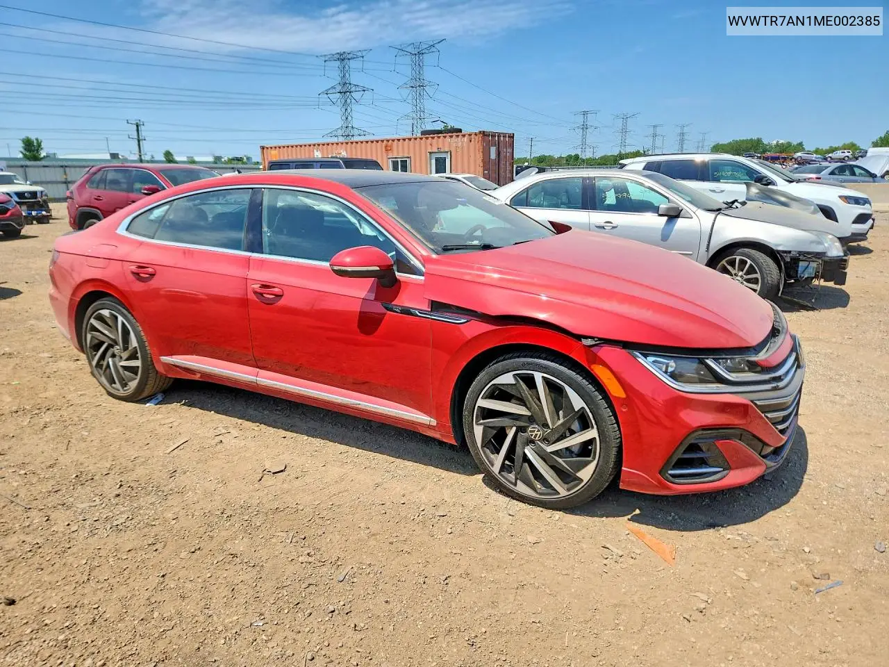 2021 Volkswagen Arteon Sel Premium R-Line VIN: WVWTR7AN1ME002385 Lot: 55009386