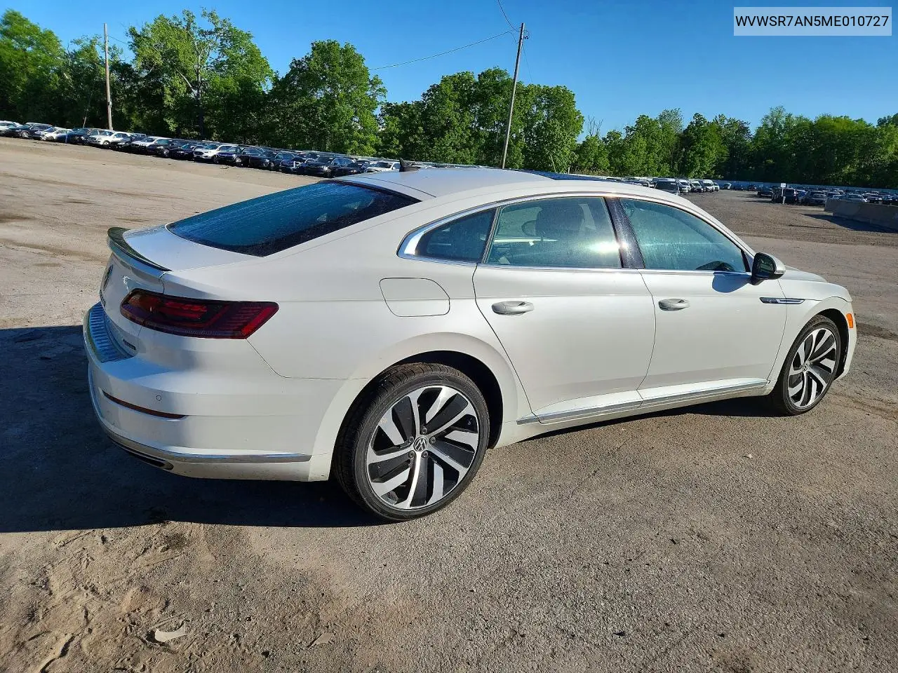 2021 Volkswagen Arteon Sel R-Line VIN: WVWSR7AN5ME010727 Lot: 55310006